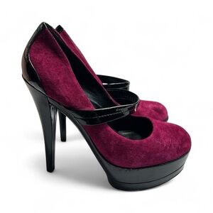 Jessica Simpson Purple & Black Platform Heels – Size 7.5B